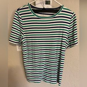 J Crew Perfect Fit Striped Crew Neck T-Shirt